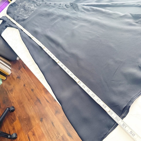 Reformation Adelia Black Mock Neck European Gothic Dark Boho Midi Dress Size 6 - Picture 10 of 11